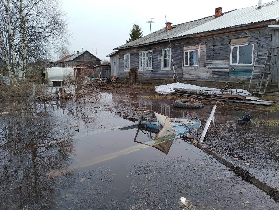 Посёлок Сорокополье серьёзно подтопило в Вытегорском районе