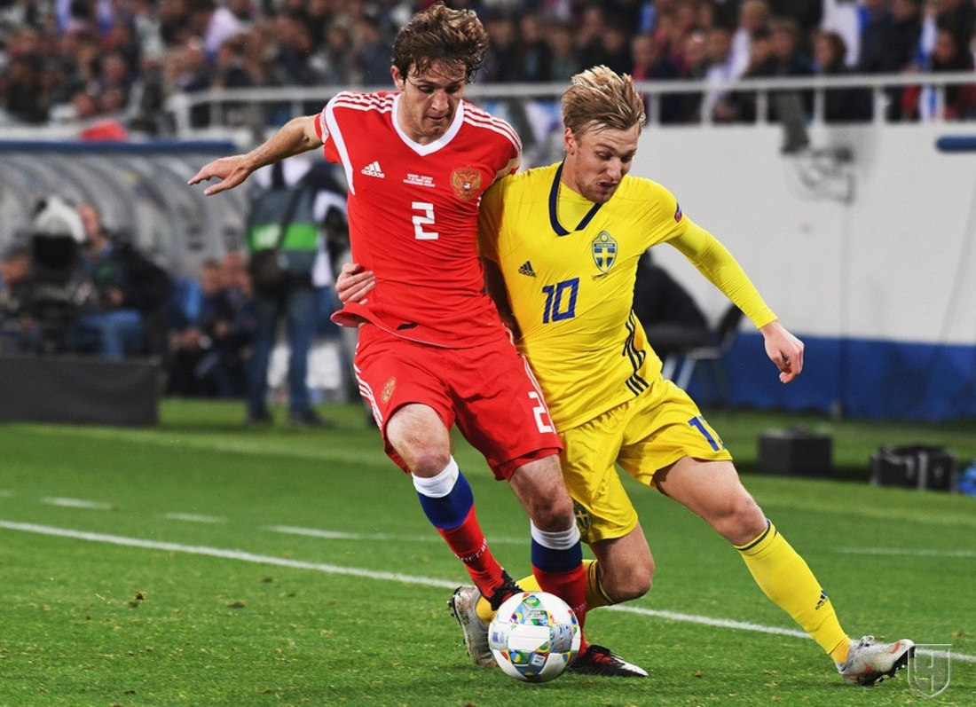 Сборная России сыграла вничью со шведами в матче Лиге Наций 