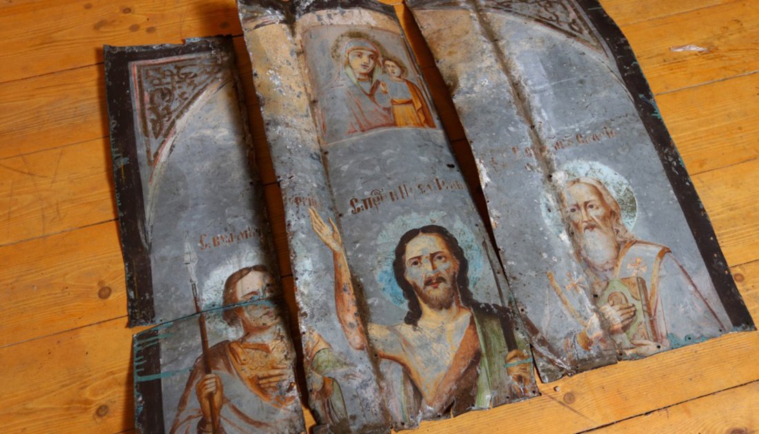 Икону из разрушенного храма нашли в Череповецком районе