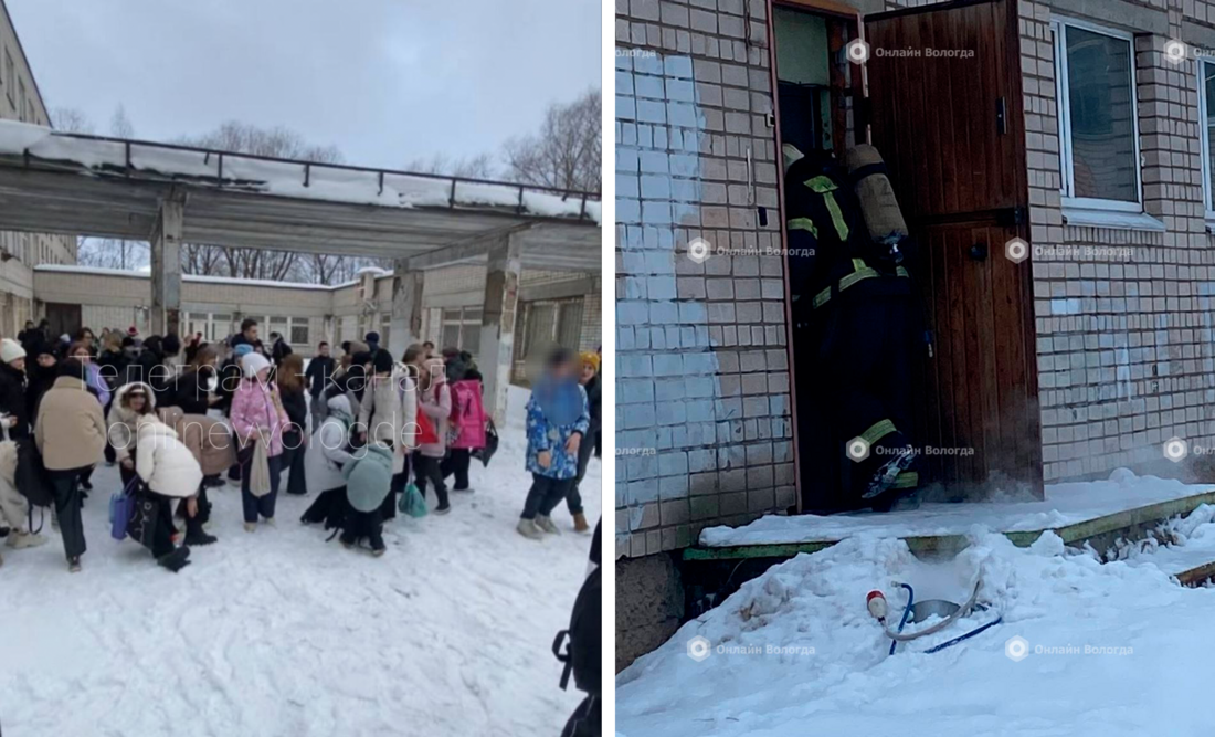 Школу №16 эвакуировали в Вологде из-за угрозы пожара